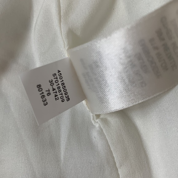 White House Black Market Metallic Studs Mini Skirt White Silver Gold - Picture 8 of 9